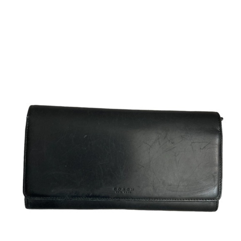 Coach vintage black leather wallet